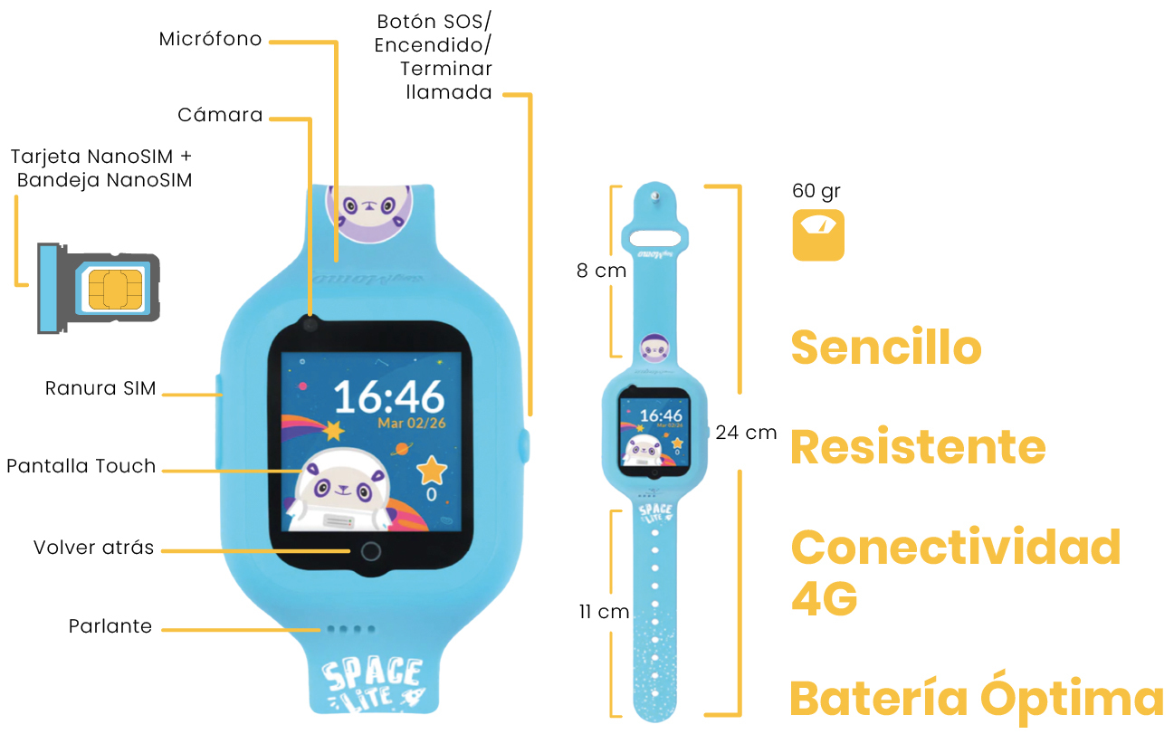 SmartWatch para Niños SoyMomo Space Lite de 1.4“ 